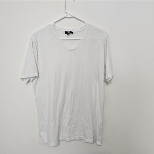 Mens Paige White V Neck Tee Shirt Medium